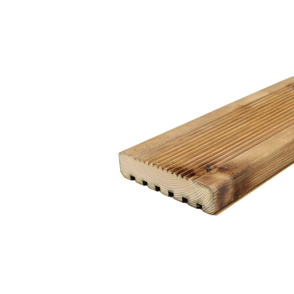 Terases dēlis, impregnēts brūns 3 klase, priede, 28x120,  AB