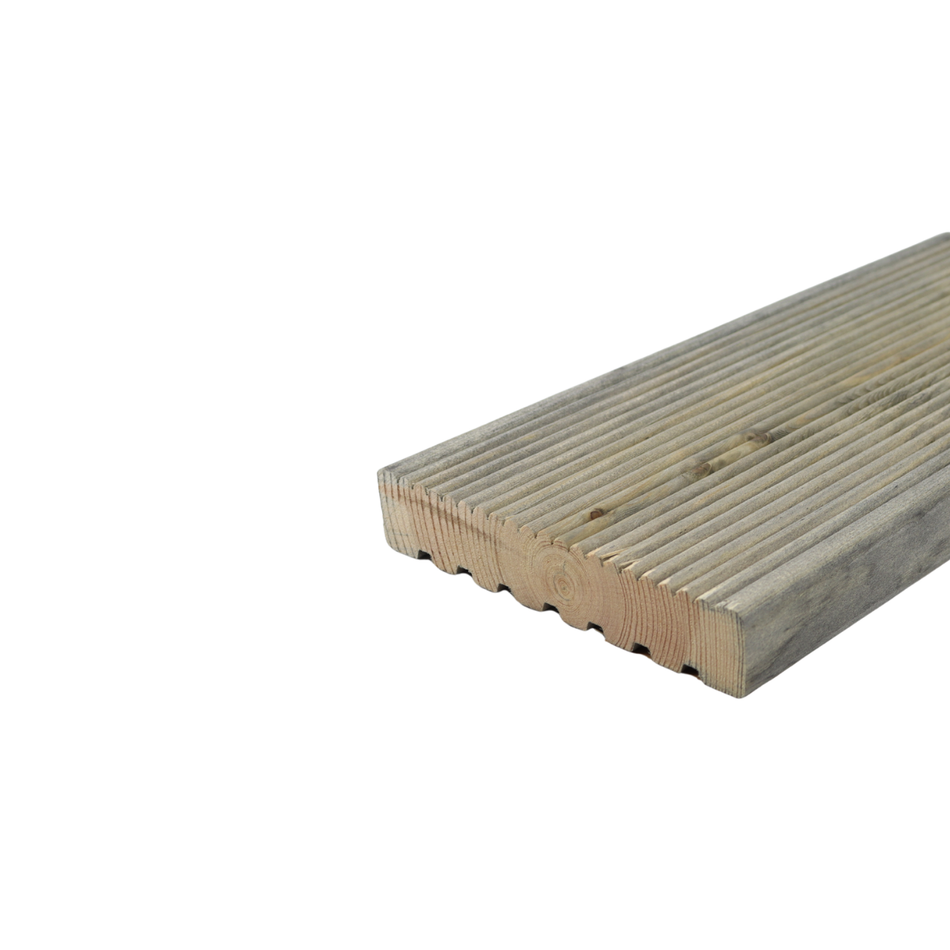 Terases dēlis, impregnēts pelēks 3 klase, priede, 28x145, AB